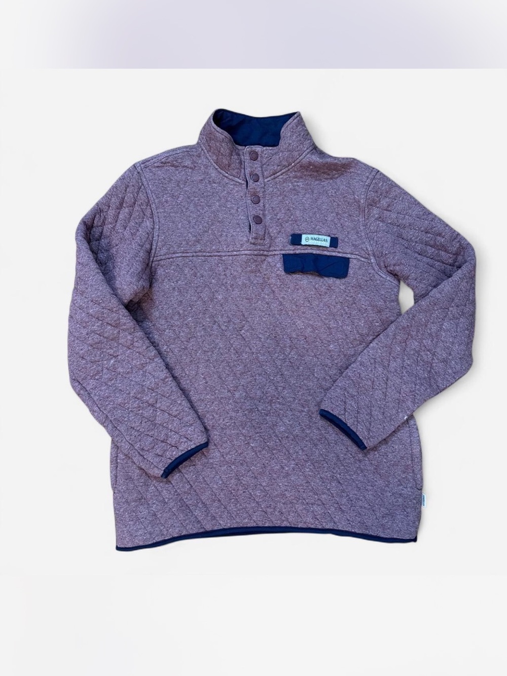 Magellan Outdoors Quilted Mauve Campfire Pullover Jacket Medium Purple